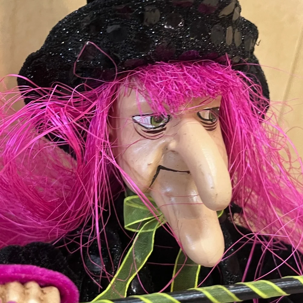 Vintage Animated Witch Halloween decor